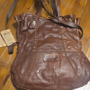 LUCKY!! BRAND NEW W TAGS!! Lucky Brand Chocolate Leather Shoulder Bag